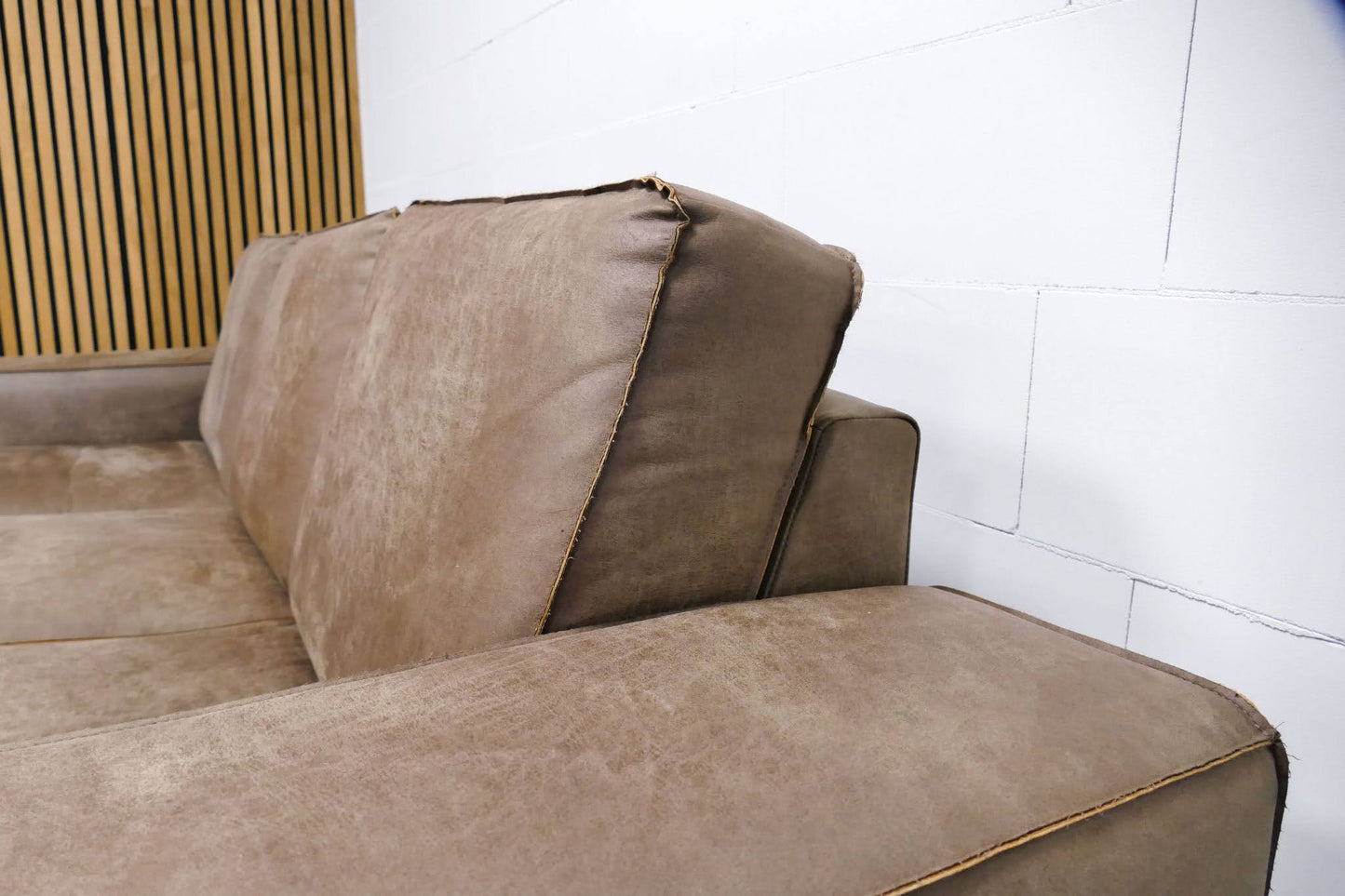 Refurbished Kleine Chaise Longue Bruin Microvezel