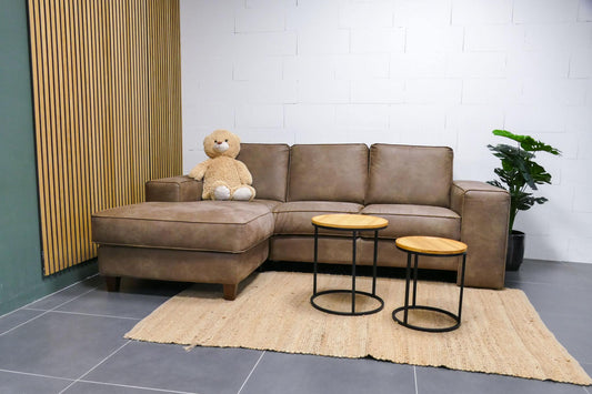 Refurbished Kleine Chaise Longue Bruin Microvezel