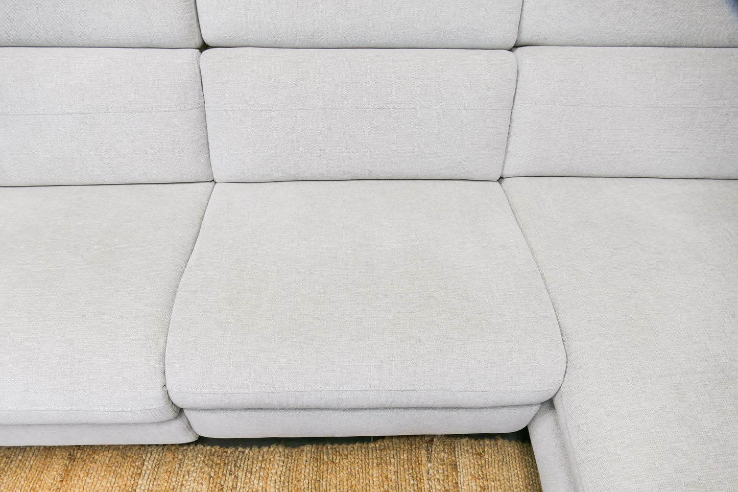 Refurbished Chaise Longue Gebroken Wit / Beige Elektrisch