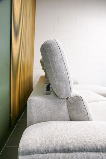 Refurbished Chaise Longue Gebroken Wit / Beige Elektrisch