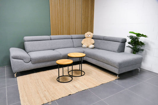 Refurbished Montel Hoekbank Chicago grijs