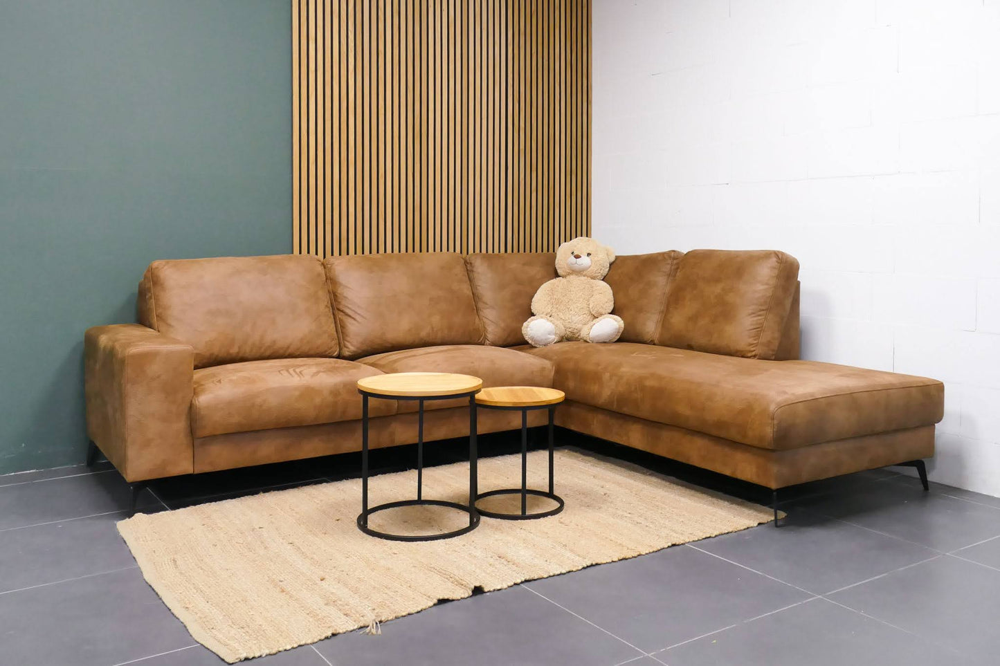 Refurbished Pronto Hoekbank Cognac