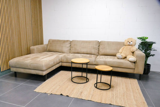 Refurbished Prominent Chaise longue Goud Beige