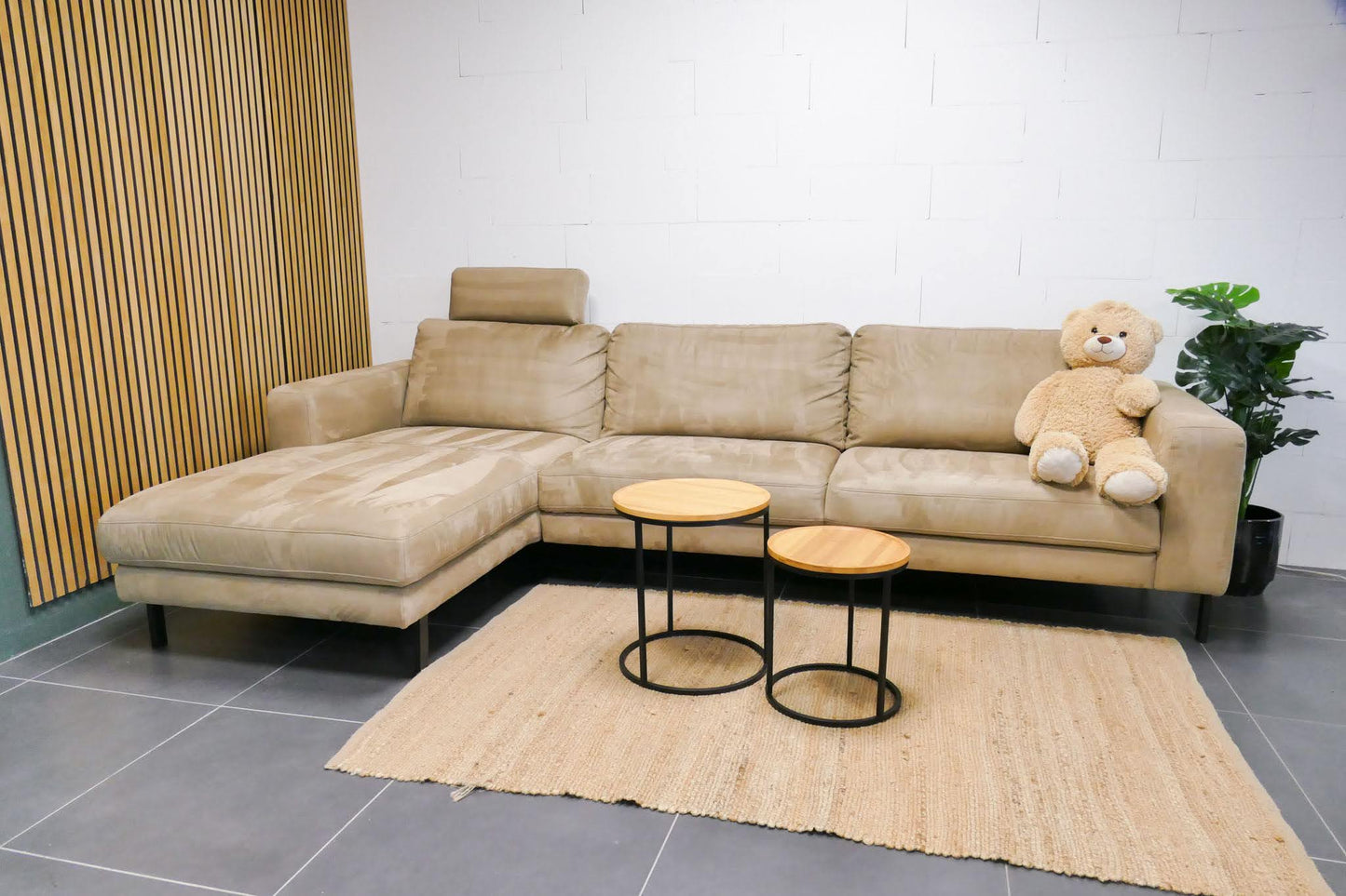 Refurbished Prominent Chaise longue Goud Beige