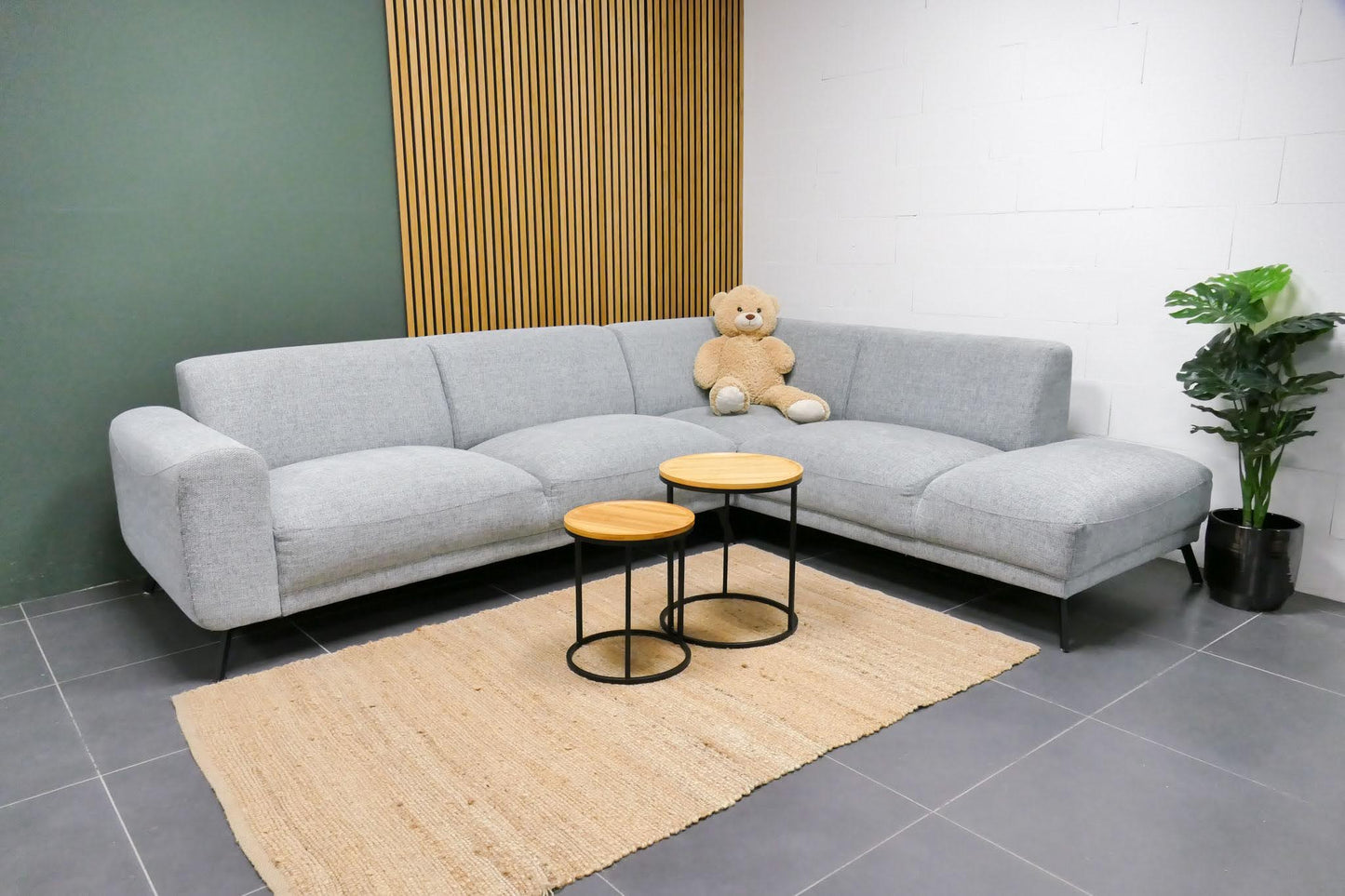 Refurbished DFS hoekbank Lichtgrijs