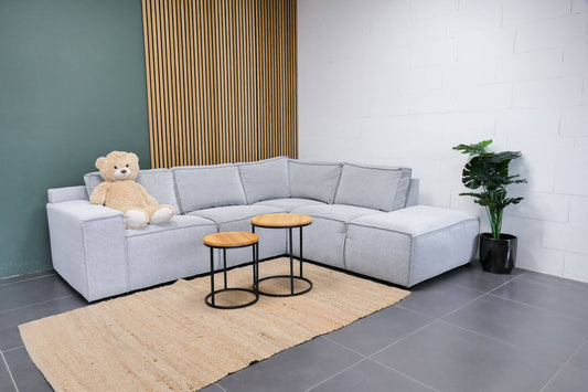 Refurbished Kleine Hoekbank Zitmaxx Lichtgrijs