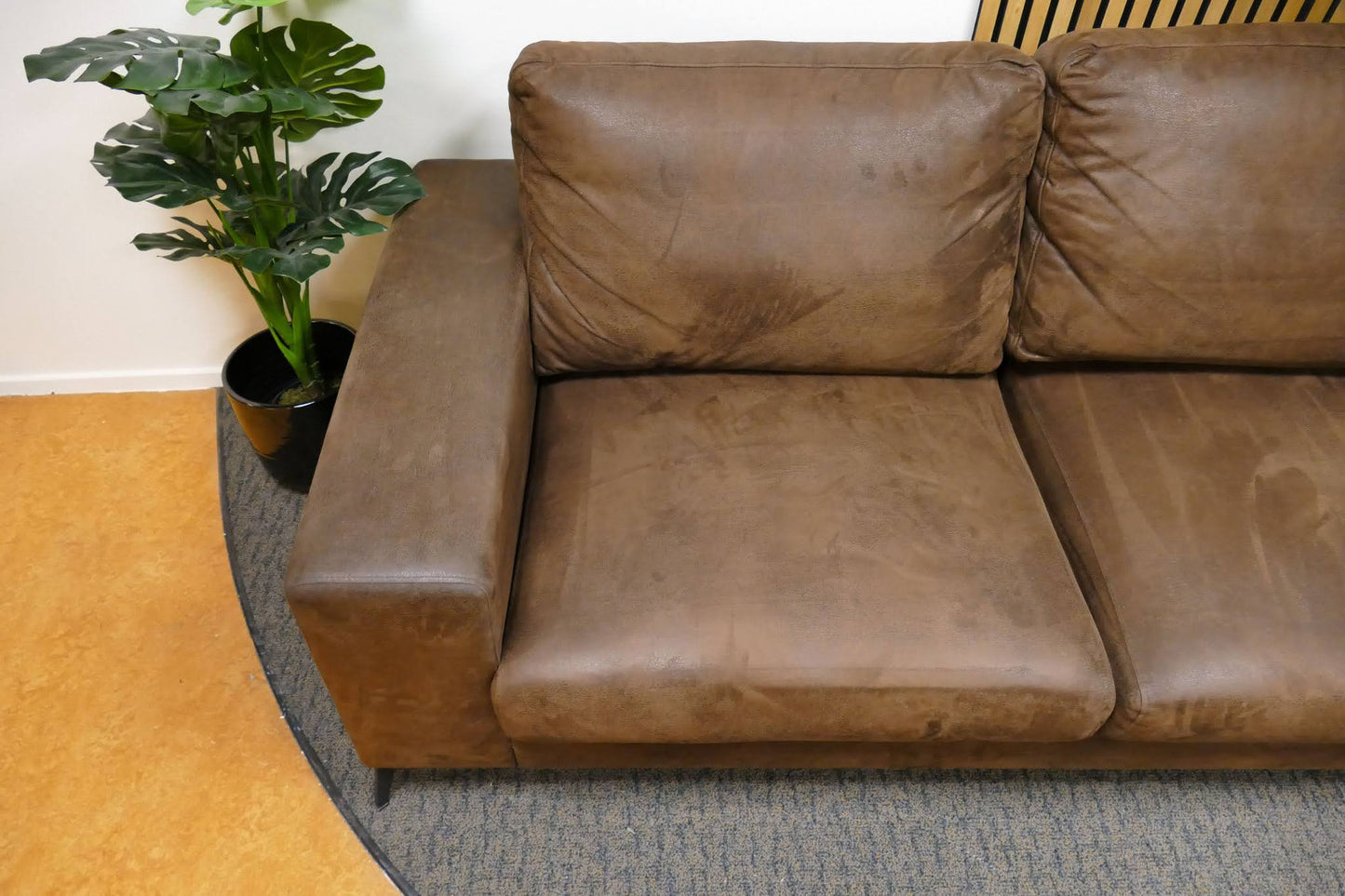 Refurbished Hoekbank Pronto Microvezel Bruin