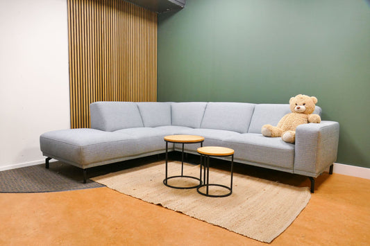 Refurbished Montel Hoekbank Viano Blauw Groen