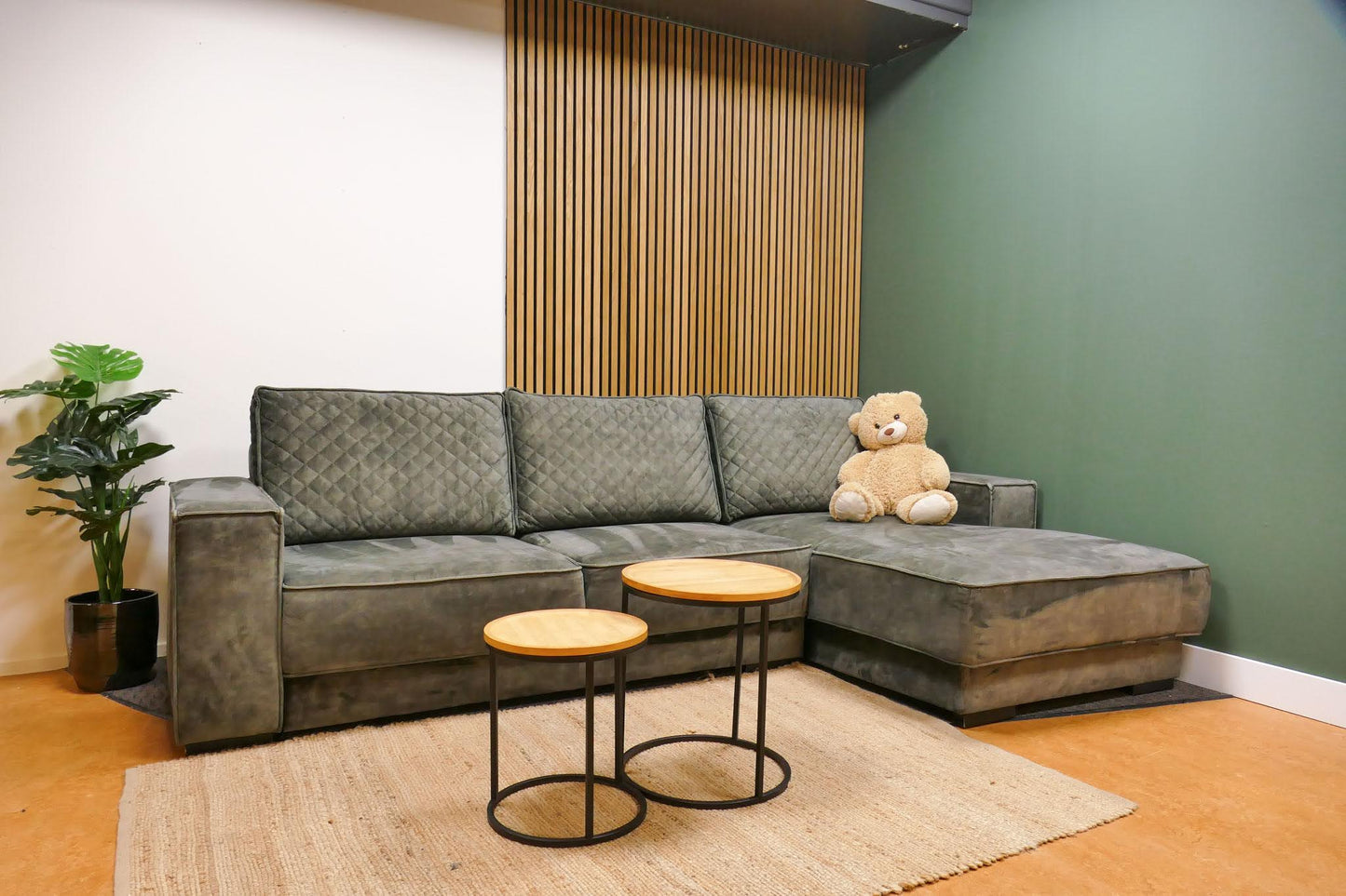 Refurbished Chaise Longue Urban Sofa Groen