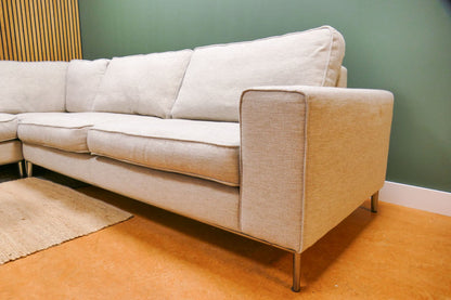 Refurbished Hoekbank Beige Gemeleerd