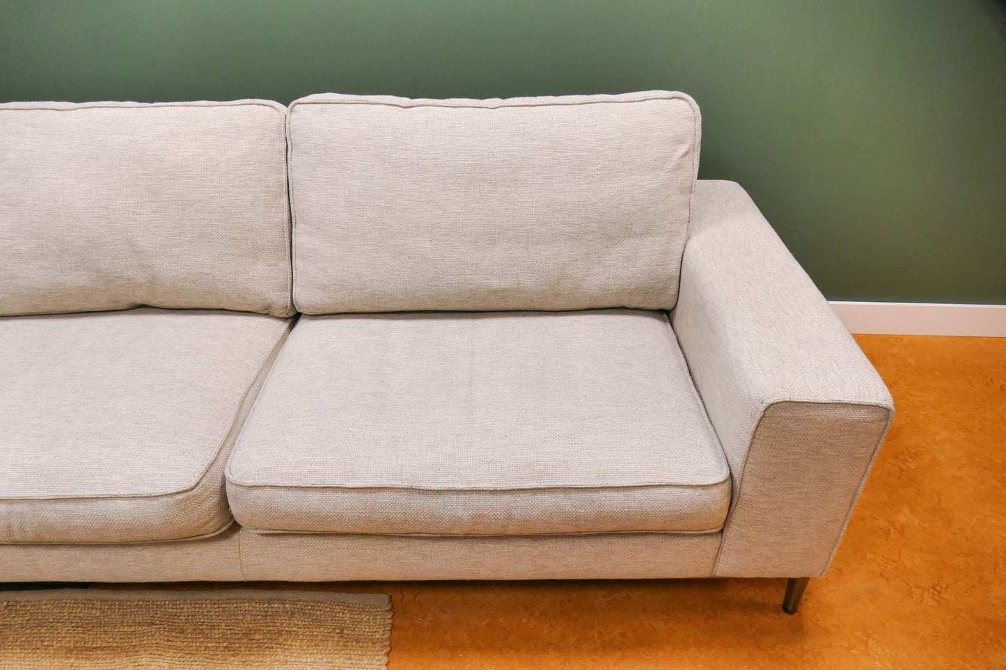 Refurbished Hoekbank Beige Gemeleerd