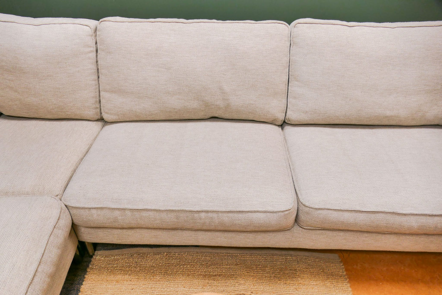 Refurbished Hoekbank Beige Gemeleerd