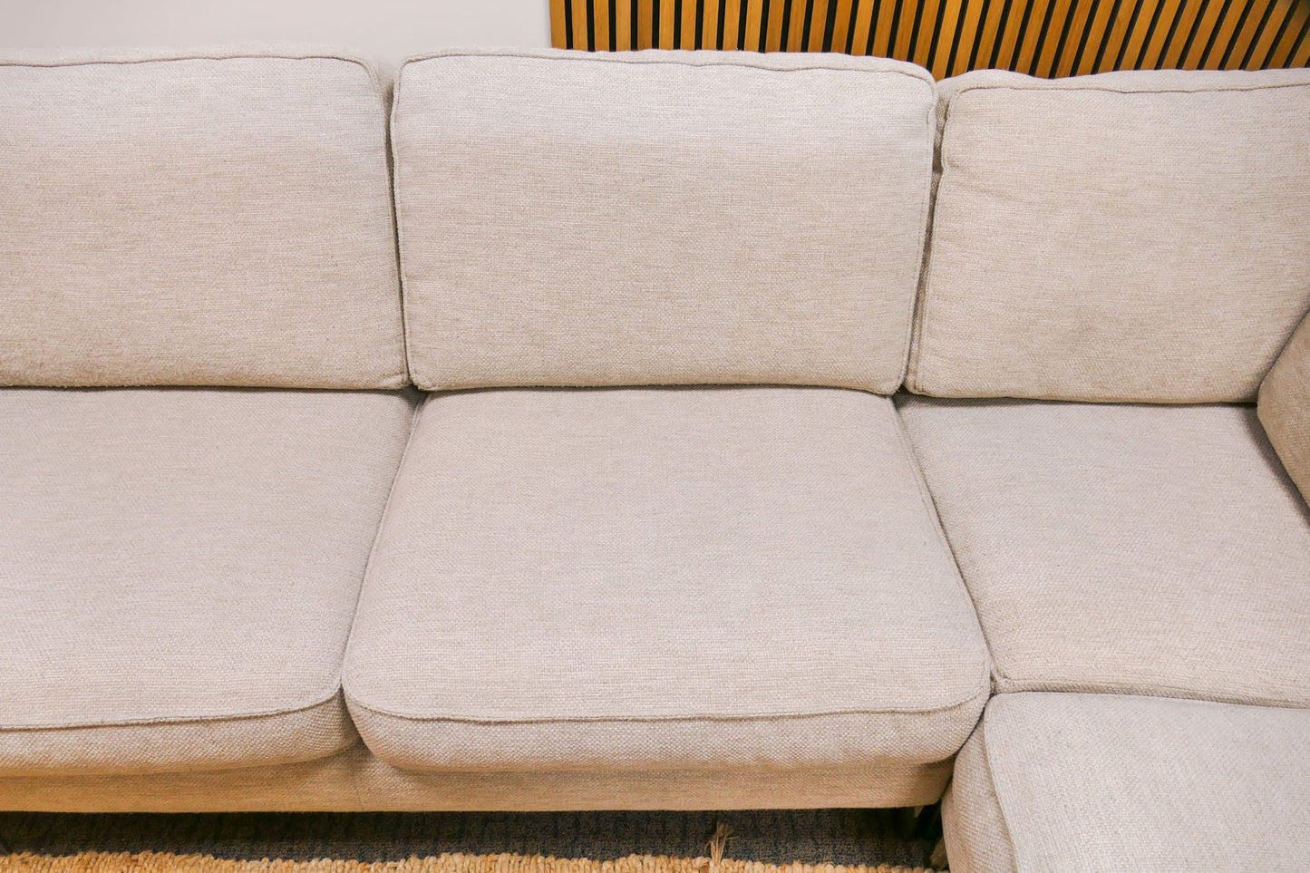 Refurbished Hoekbank Beige Gemeleerd