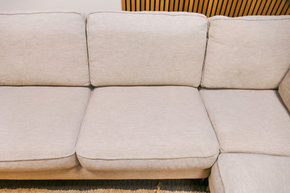 Refurbished Hoekbank Beige Gemeleerd