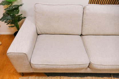 Refurbished Hoekbank Beige Gemeleerd