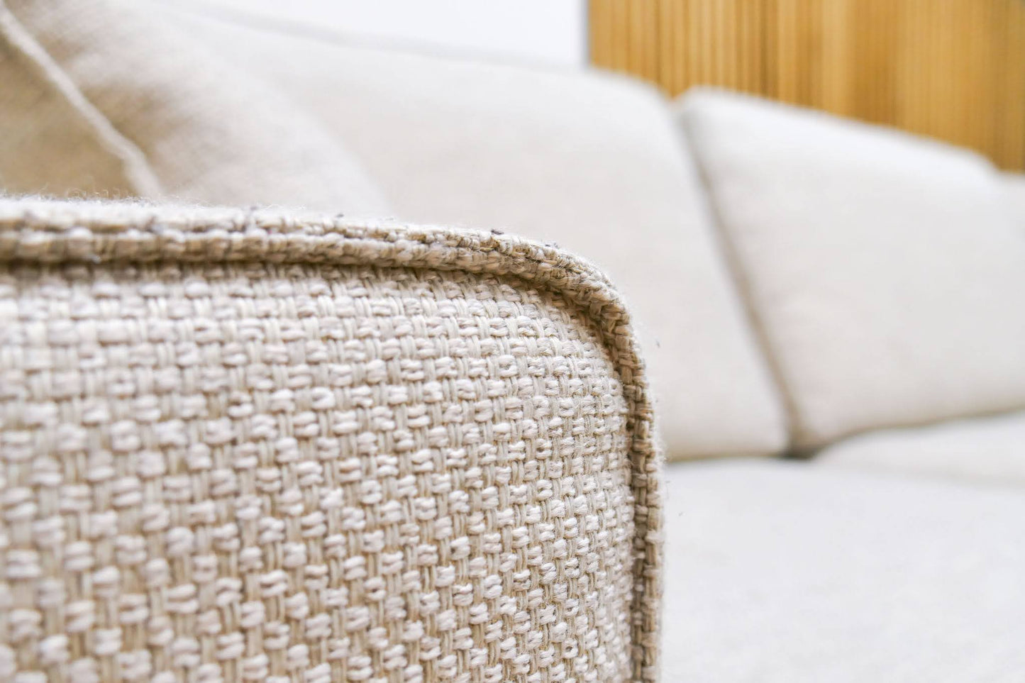 Refurbished Hoekbank Beige Gemeleerd