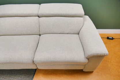Refurbished Hoekbank Beige Elektrisch Carvan