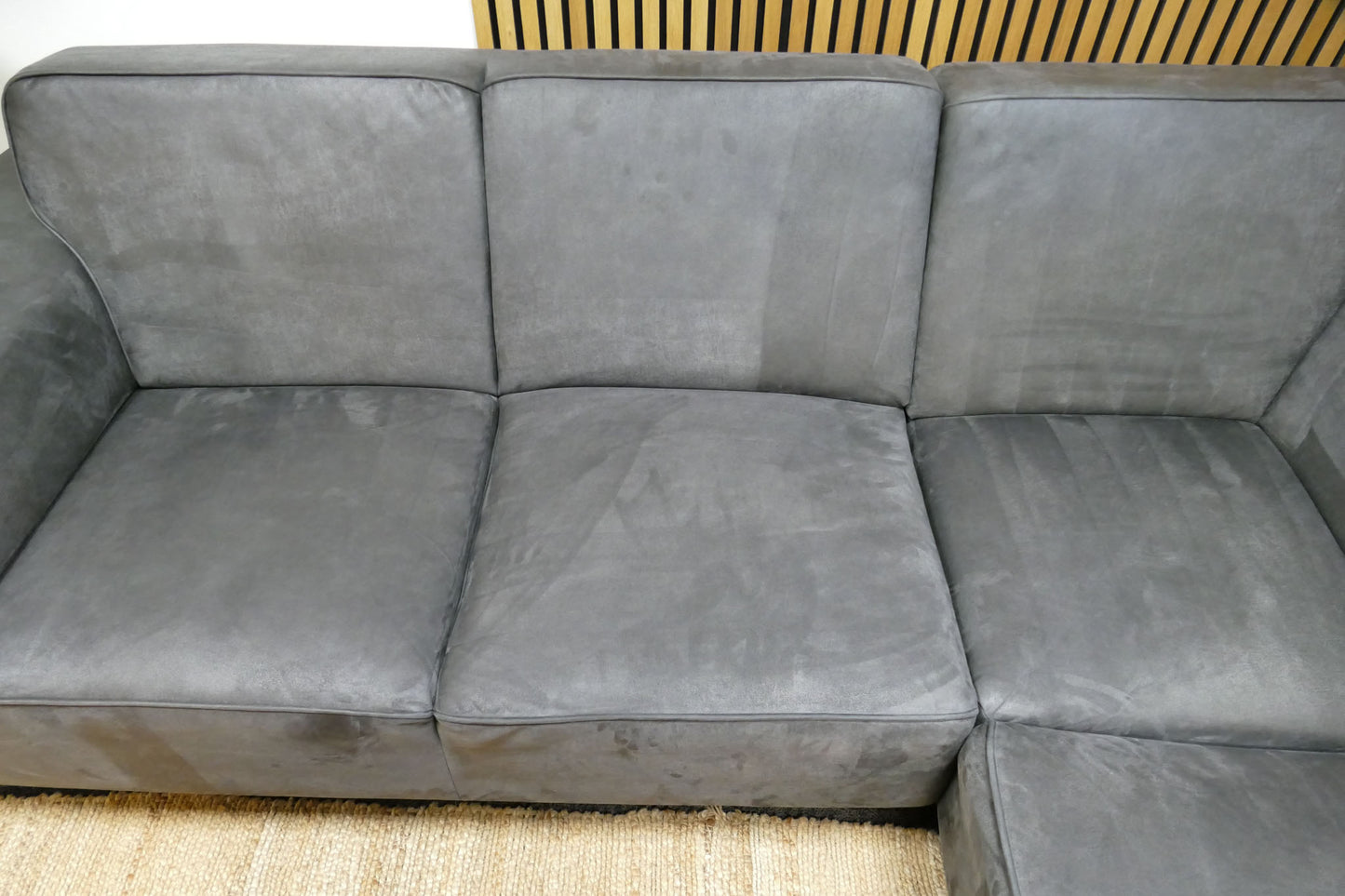 Refrubished Hoekbank Pronto Microvezel Antraciet