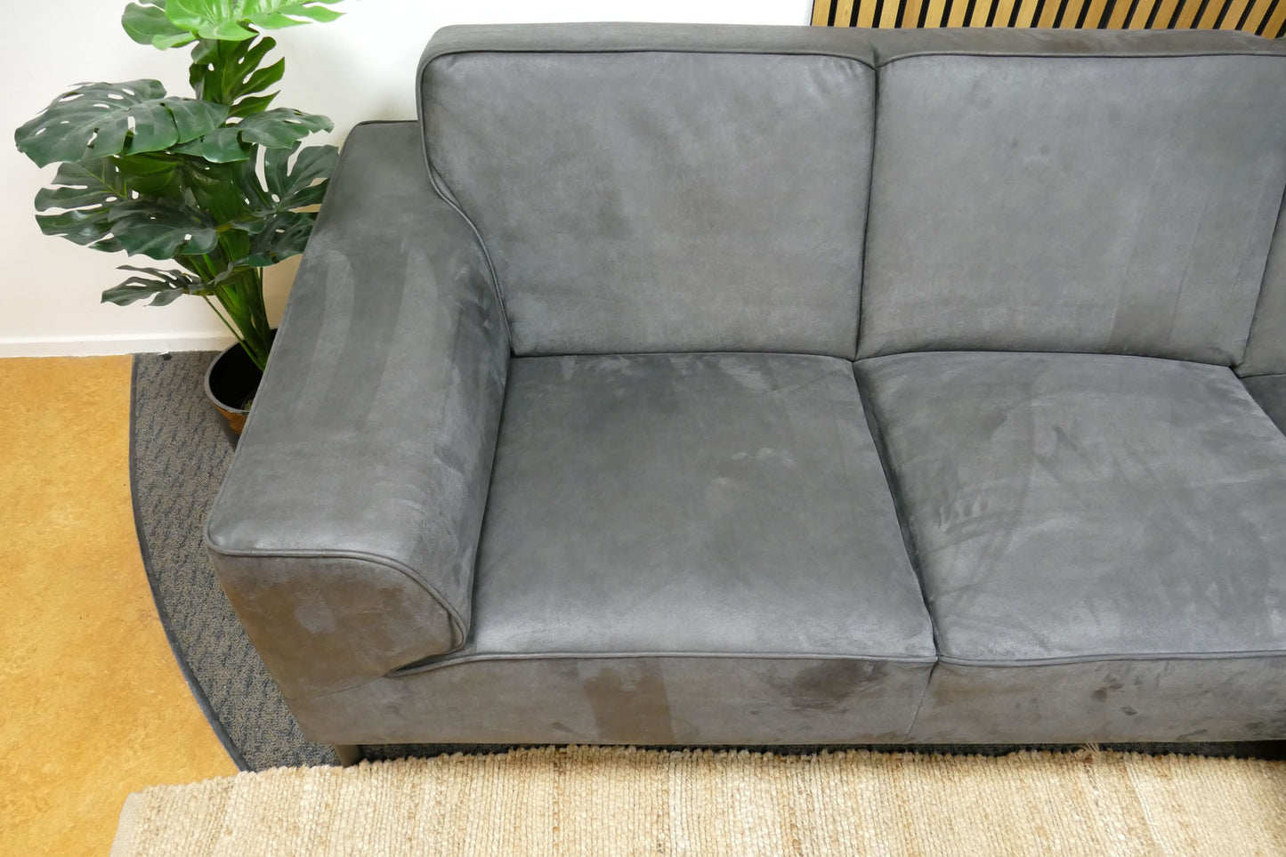 Refrubished Hoekbank Pronto Microvezel Antraciet