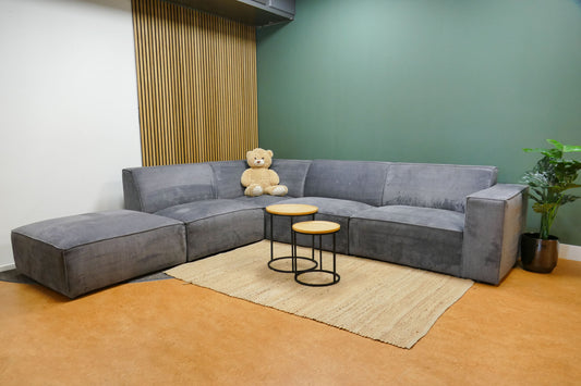 Refurbished Modulaire Hoekbank Grijs