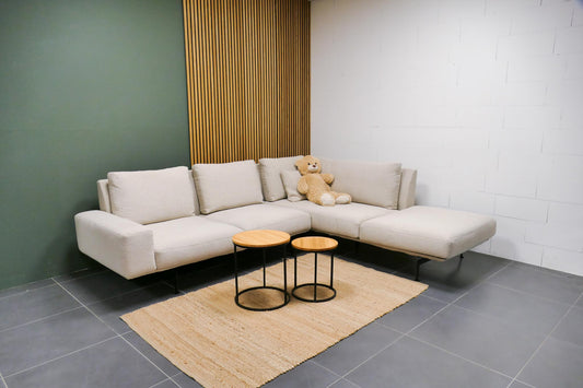 Refurbished Hoekbank Beige Passe Partout Zico