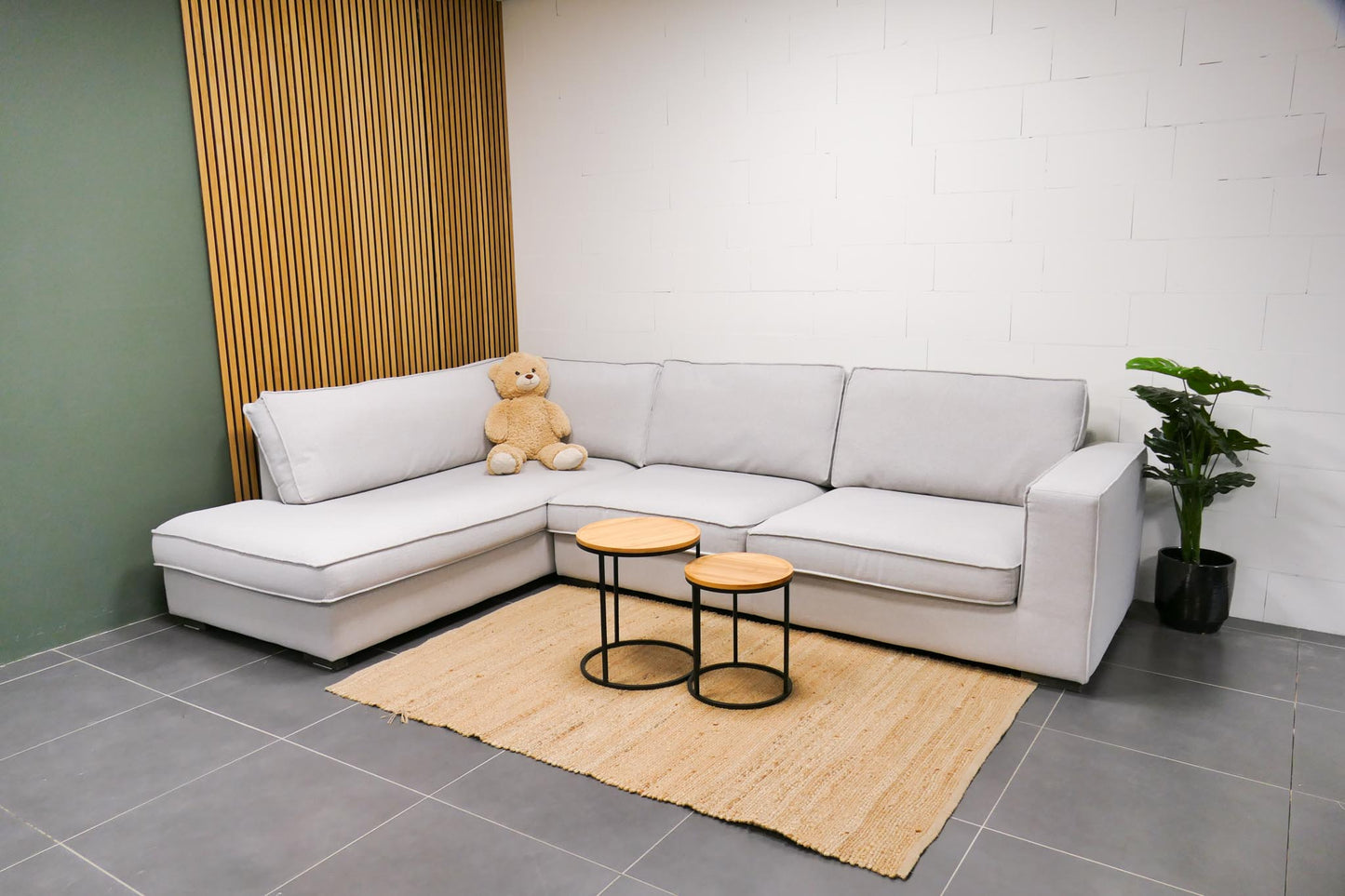 Refurbished Hoekbank Lounge lichtgrijs