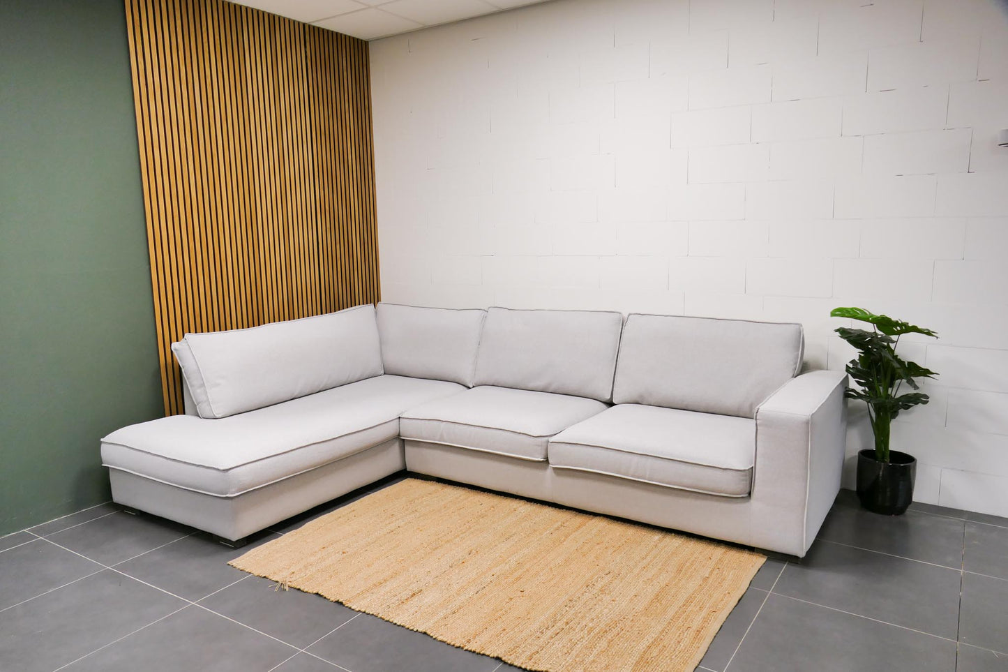 Refurbished Hoekbank Lounge lichtgrijs