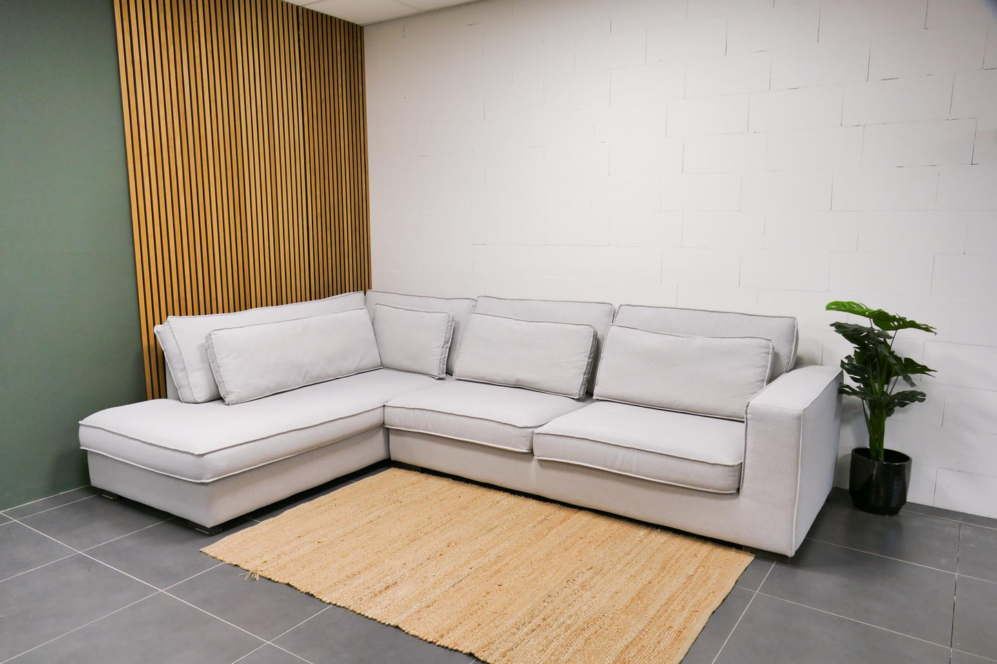 Refurbished Hoekbank Lounge lichtgrijs