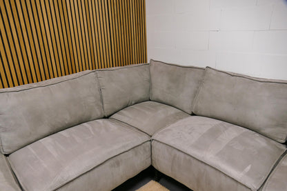 Refurbished Moderne Hoekbank grijs