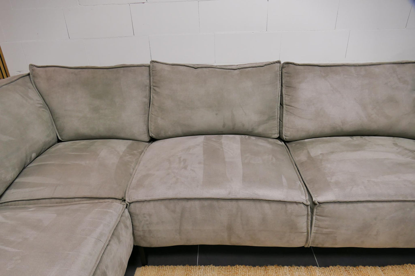 Refurbished Moderne Hoekbank grijs