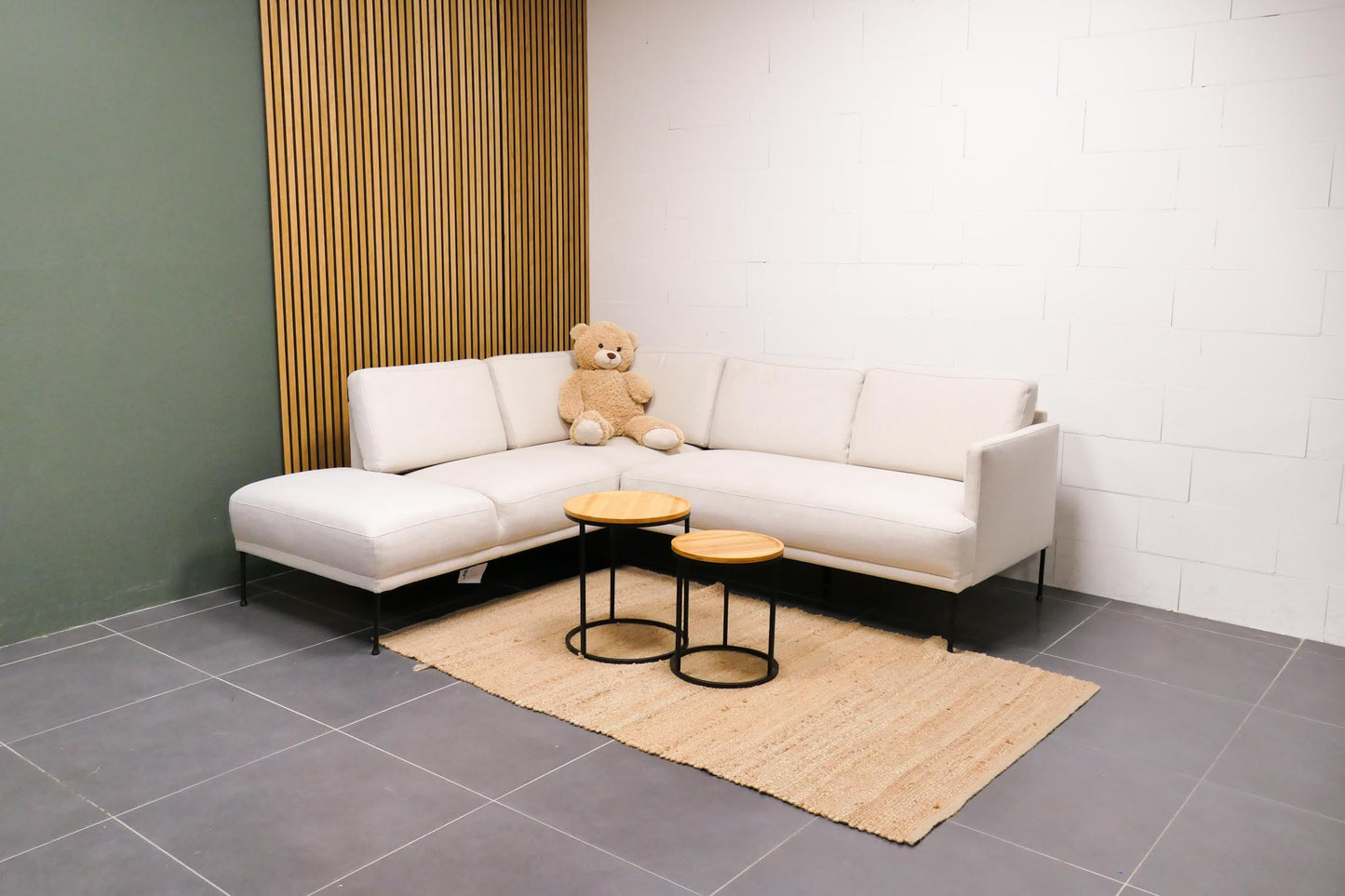 Refurbished Beige Hoekbank Westwing Fluente