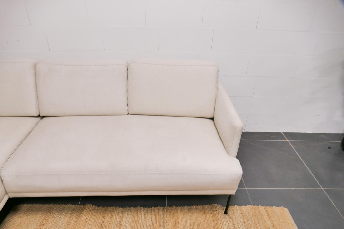 Refurbished Beige Hoekbank Westwing Fluente