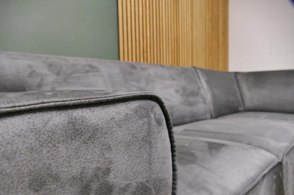 Refurbished Kleine Hoekbank Antraciet Microvezel