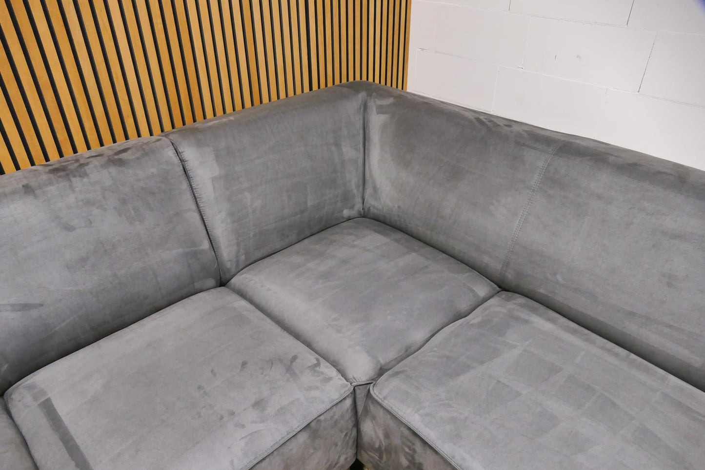 Refurbished Kleine Hoekbank Antraciet Microvezel