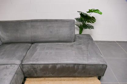 Refurbished Kleine Hoekbank Antraciet Microvezel
