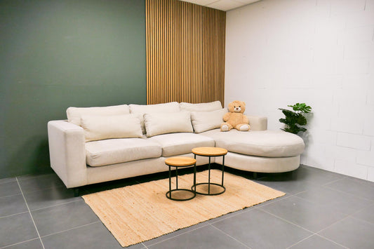 Refurbished Goossens Lounge Bank Beige