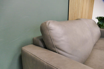 Refurbished 3 zits BAENKS Leder Taupe