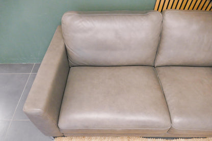 Refurbished 3 zits BAENKS Leder Taupe