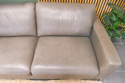 Refurbished 3 zits BAENKS Leder Taupe