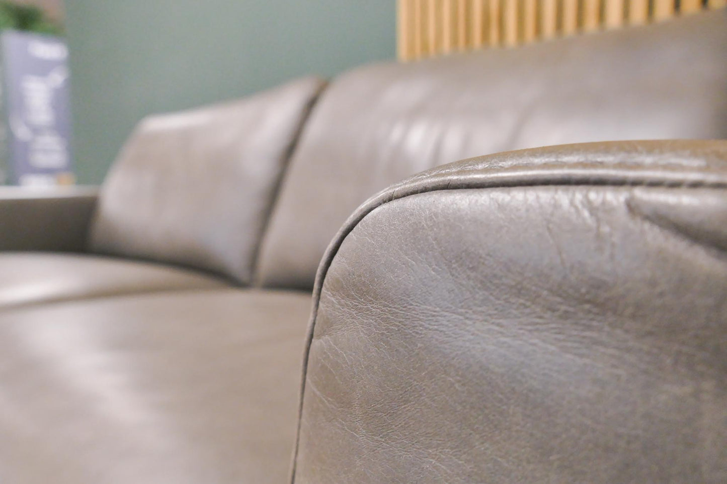 Refurbished 3 zits BAENKS Leder Taupe