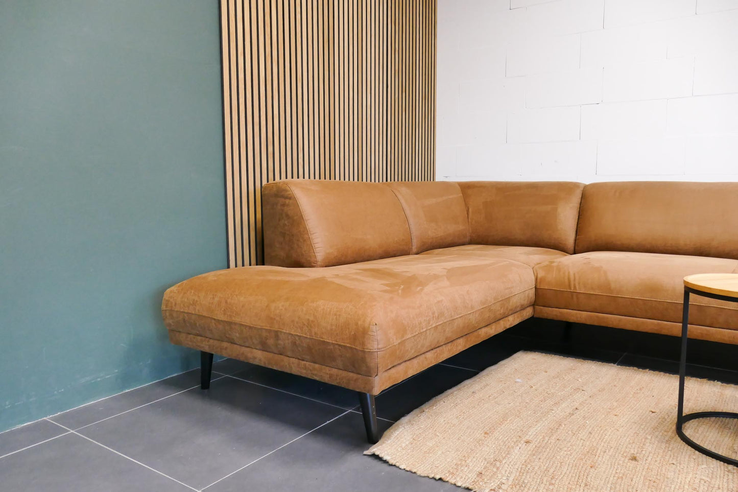 Refurbished Hoekbank ByFonq Flair Cognac