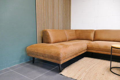 Refurbished Hoekbank ByFonq Flair Cognac