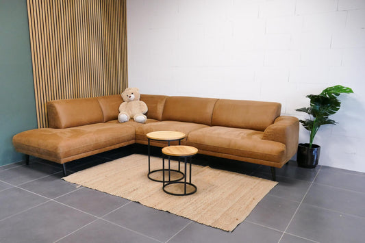 Refurbished Hoekbank ByFonq Flair Cognac