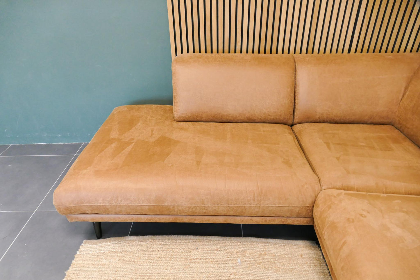 Refurbished Hoekbank ByFonq Flair Cognac