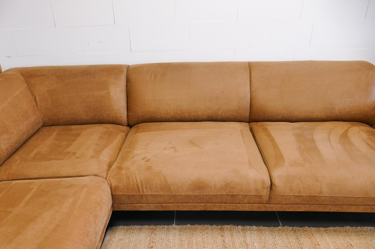 Refurbished Hoekbank ByFonq Flair Cognac