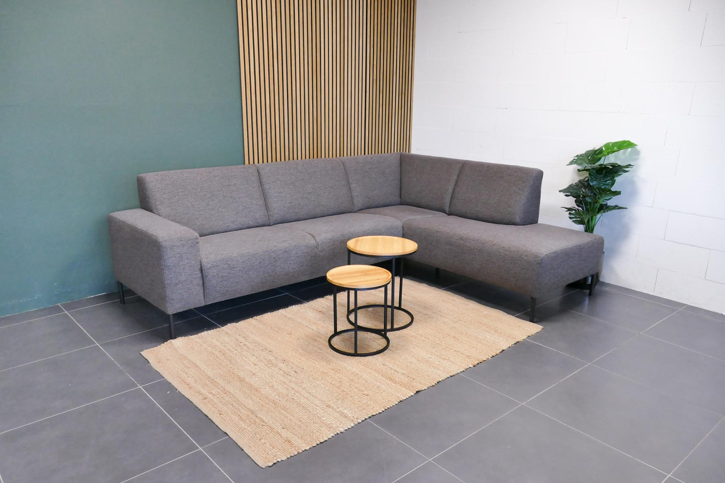 Refurbished Hoekbank Antraciet Taupe