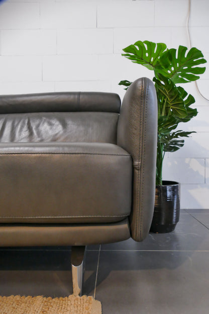 Refurbished InHouse Lounge Bank Antraciet Leder