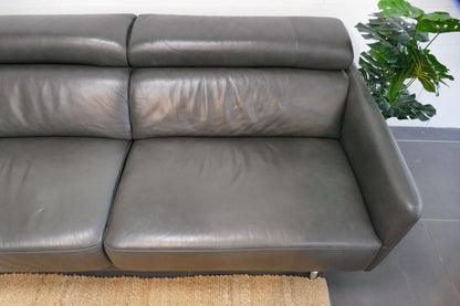 Refurbished InHouse Lounge Bank Antraciet Leder