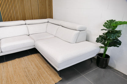 Refurbished Goossens Hoekbank Viggo gebroken wit