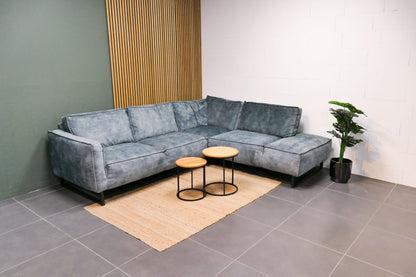 Refurbished Montel Hoekbank Blauw grijs